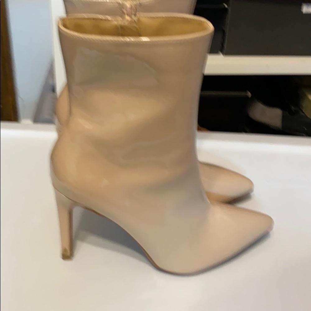 NYCO nude patten pump booties